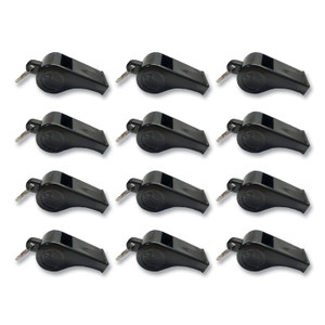 Champion Sports Sports Whistle, Medium Weight, Plastic, Black, Dozen View Product Image