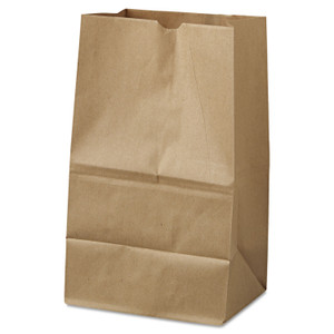 General Grocery Paper Bags, 40 lb Capacity, #20 Squat, 8.25" x 5.94" x 13.38", Kraft, 500 Bags (BAGGK20S500) View Product Image