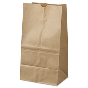 General Grocery Paper Bags, 40 lb Capacity, #25 Squat, 8.25" x 6.13" x 15.88", Kraft, 500 Bags (BAGGK25S500) View Product Image