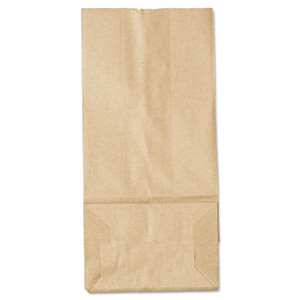 Ross & Wallace Paper Products Grocery Paper Bags, #5 Size, 5.25" x 3.38" x 10.94", Natural, 500/Bundle View Product Image