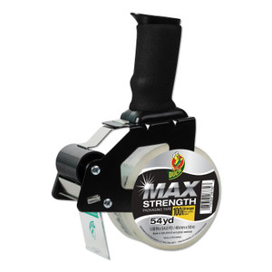 Duck MAX Packaging Tape with Pistol Grip Dispenser, 3" Core, 1.88" x 54.6 yds, Crystal Clear View Product Image