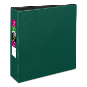 Avery Durable Non-View Binder with DuraHinge and Slant Rings, 3 Rings, 3" Capacity, 11 x 8.5, Green View Product Image