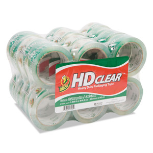 Duck Heavy-Duty Carton Packaging Tape, 3" Core, 1.88" x 55 yds, Clear, 24/Pack (DUC393730) View Product Image
