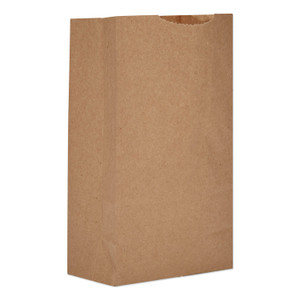 Ross & Wallace Paper Products Grocery Paper Bags, #3 Size, Extra-Heavy-Duty, 4.74" x 2.91" x 8.66", Natural, 500/Bundle View Product Image