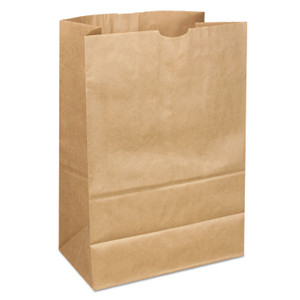 General Grocery Paper Bags, 40 lb Capacity, 1/6 BBL, 12" x 7" x 17", Kraft, 400 Bags (BAGSK164040) View Product Image