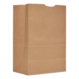 General Grocery Paper Bags, 52 lb Capacity, 1/6 BBL, 12" x 7" x 17", Kraft, 500 Bags (BAGSK1652) View Product Image