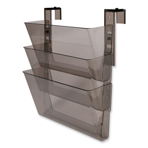 deflecto DocuPocket Three-Pocket File Partition Set, 3 Sections, Letter Size, 13" x 7" x 20", Smoke, 3/Set View Product Image