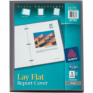 Avery Letter Report Cover - 1/2" Folder Capacity - 8 1/2" x 11" - 50 Sheets Capacity - 3 Fastener(s) - Polypropylene Product Image 