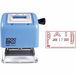 Cosco 2000 Plus Self-inking Date Stamp - Date Stamp - 1" Impression Width x 1.81" Impression Length - Red Product Image 
