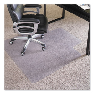 ES Robbins EverLife Intensive Use Chair Mat for High Pile Carpet, Rectangular with Lip, 45 x 53, Clear View Product Image