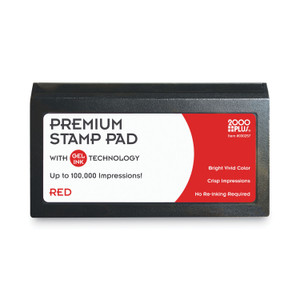 COSCO Microgel Stamp Pad for 2000 PLUS, 6.17" x 3.13", Red View Product Image