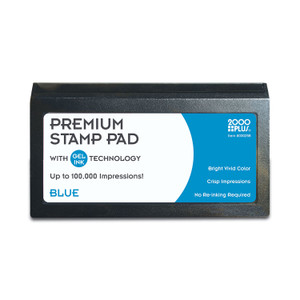 COSCO Microgel Stamp Pad for 2000 PLUS, 6.17" x 3.13", Blue (COS030258) View Product Image