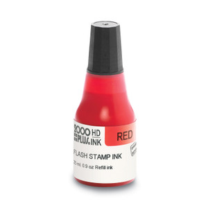 COSCO 2000PLUS Pre-Ink High Definition Refill Ink, Red, 0.9 oz Bottle, Red (COS033958) View Product Image