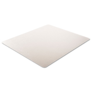 deflecto DuraMat Moderate Use Chair Mat, Low Pile Carpet, Flat, 46 x 60, Rectangle, Clear View Product Image