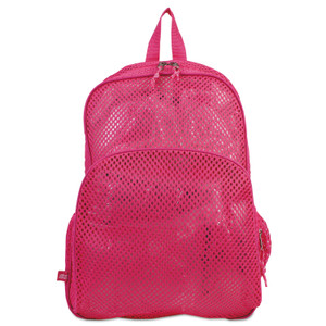 Eastsport Mesh Backpack, Fits Devices Up to 17", Polyester, 12 x 5 x 18, Clear/English Rose View Product Image