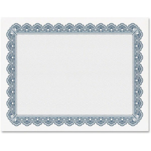 Geographics Printed Border Blank Certificates - 24 lb Basis Weight - 11" Width x 8.5" Length - Inkjet, Laser Compatible - White Border - Parchment Paper Product Image 