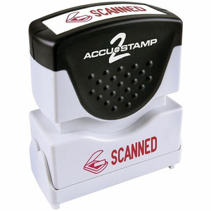 COSCO SCANNED Message Stamp - Message Stamp - SCANNED - 0.50" Impression Width - Red - Rubber Product Image 