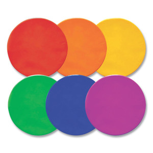 Champion Sports Extra Large Poly Marker Set, 12" dia, Assorted Colors, 6 Spots/Set View Product Image