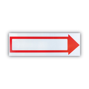 COSCO Stake Sign, 6 x 17, Blank White with Printed Red Arrow (COS098056) View Product Image