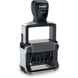 Trodat Professional 5-in-1 Date Stamp - Date Stamp - ENTERED, PAID, FAXED, RECEIVED - 10000 Impression(s) - Blue, Red - Recycled Product Image 