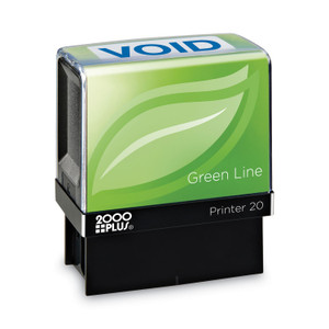 COSCO 2000PLUS Green Line Message Stamp, Void, 1.5 x 0.56, Blue (COS098373) View Product Image