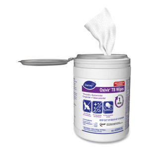 Diversey Oxivir TB Disinfectant Wipes, 7 x 6, White, 160/Canister, 12 Canisters/Carton (DVO4599516) View Product Image