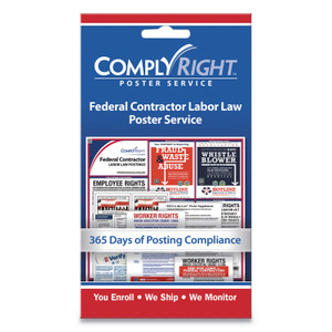 ComplyRight Labor Law Poster Service, "Federal Contractor Labor Law", 4 x 7 (COS098435) Product Image 