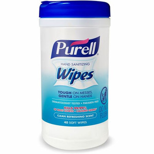 PURELL Clean Scent Hand Sanitizing Wipes - Clean - White - 40/Tub Product Image 