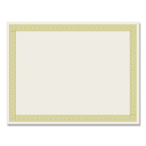 Great Papers! Foil Border Certificates, 8.5 x 11, Ivory/Gold with Channel Gold Border, 12/Pack (COS963070) View Product Image