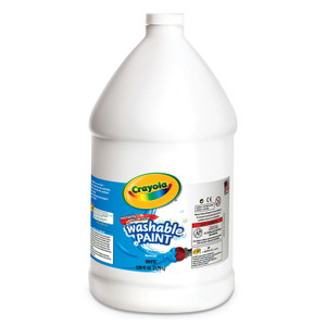 Crayola Washable Paint, White, 1 gal Bottle (CYO542128053) View Product Image