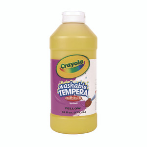 Crayola Artista II Washable Tempera Paint, Yellow, 16 oz Bottle View Product Image