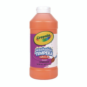 Crayola Artista II Washable Tempera Paint, Orange, 16 oz Bottle View Product Image