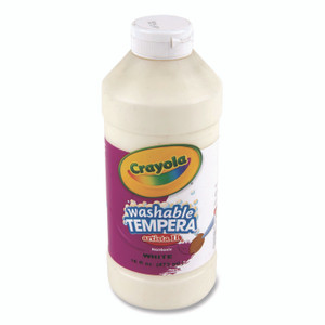 Crayola Artista II Washable Tempera Paint, White, 16 oz Bottle View Product Image