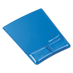 Fellowes Gel Wrist Support with Attached Mouse Pad, 8.25 x 9.87, Blue (FEL9182201) View Product Image