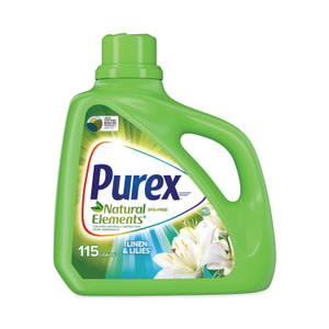 Purex Ultra Natural Elements HE Liquid Detergent, Linen and Lilies, 150 oz Bottle, 4/Carton (DIA01134) View Product Image