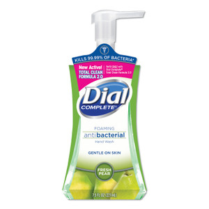 Dial Antibacterial Foaming Hand Wash, Fresh Pear, 7.5 oz Pump Bottle, 8/Carton (DIA02934CT) View Product Image