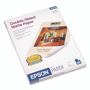 Epson Premium Matte Presentation Paper, 9 mil, 8.5 x 11, Matte Bright White, 50/Pack EPSS041568 View Product Image