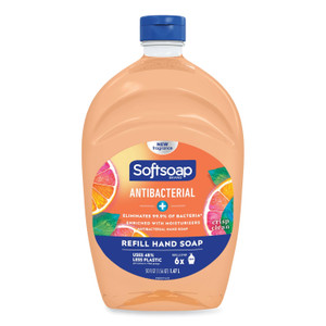 Softsoap Antibacterial Liquid Hand Soap Refills, Fresh, 50 oz, Orange, 6/Carton (CPC46325) View Product Image