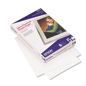Epson Ultra Premium Glossy Photo Paper, 11.8 mil, 4 x 6, Glossy Bright White, 60/Pack (EPSS042181) View Product Image