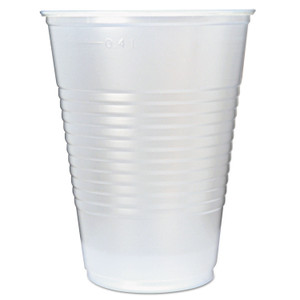 Fabri-Kal RK Ribbed Cold Drink Cups, 16 oz, Translucent, 50/Sleeve, 20 Sleeves/Carton (FABRK16) View Product Image