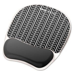 Fellowes Photo Gel Mouse Pad with Wrist Rest with Microban Protection, 7.87 x 9.25, Chevron Design (FEL9549901) View Product Image