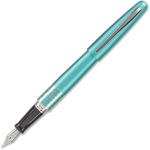 Pilot MR Retro Pop Fountain Pen - Fine Pen Point - Refillable - Black Ink - Gel-based - Turquoise Barrel Product Image 