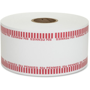 PAP-R Color-coded Coin Machine Wrappers - 1000 ft Length - 1900 Wrap(s) - Total $0.50 in 50 Coins of 1 Denomination - 15 lb Basis Weight - Kraft Product Image 