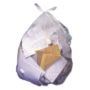 Heritage High-Density Waste Can Liners, 56 gal, 14 mic, 43" x 46", Natural, 25 Bags/Roll, 8 Rolls/Carton (HERV8646HNR01) View Product Image