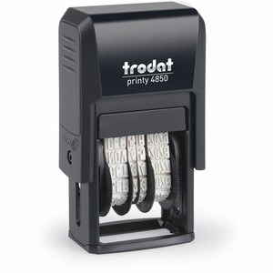 Trodat Micro 5-in-1 Date Stamp - Date Stamp - E-MAILED, FAXED, PAID, RECEIVED - 0.75" Impression Width - 10000 Impression(s) - 4 Bands Product Image 