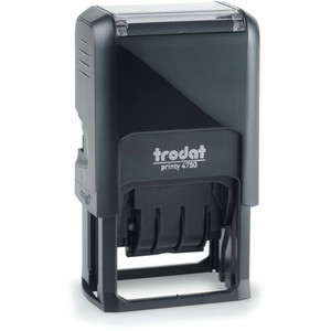 Printy 5-in-1 Date Stamp - Date Stamp - ENTERED, FAXED, PAID, RECEIVED - 10000 Impression(s) - Red, Blue - Recycled Product Image 