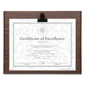 DAX Plaque With Metal Clip, Wood, 8.5 x 11 Insert, Walnut (DAXN15618CWT) View Product Image