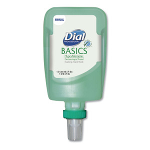Dial Professional Basics Hypoallergenic Foaming Hand Wash Refill for FIT Manual Dispenser, Honeysuckle, 1.2 L (DIA16714EA) View Product Image