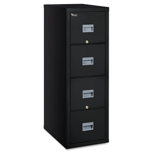 FireKing Patriot by FireKing Insulated Fire File, 1-Hour Fire Protection, 4 Legal/Letter File Drawers, Black, 17.75" x 25" x 52.75" (FIR4P1825CBL) View Product Image