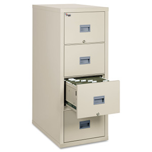 FireKing Patriot by FireKing Insulated Fire File, 1-Hour Fire Protection, 4 Letter-Size File Drawers, Parchment, 17.75 x 31.63 x 52.75 (FIR4P1831CPA) View Product Image